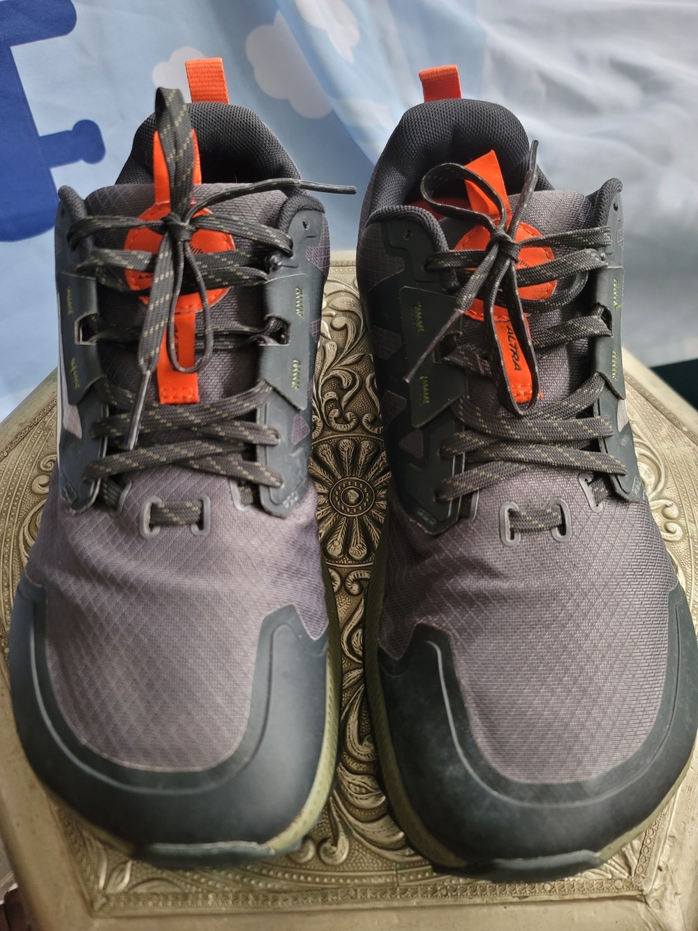 Altra Men's Gray Athletic Shoes with Orange Accents